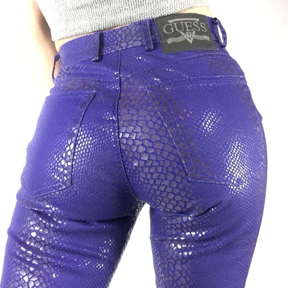 Snakeskin print jeans